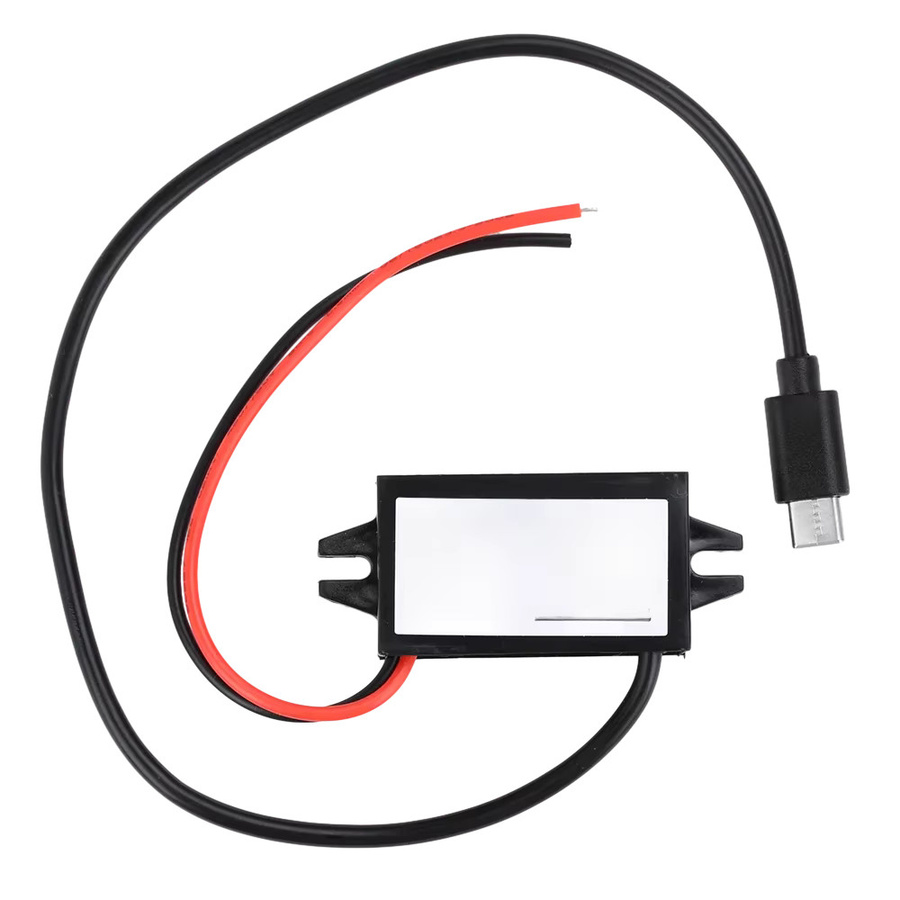 Wasserdichter DC-DC Step Down Konverter 6-30V auf 5V 9V 12V 24V mit USB-A und Typ-C Anschluss in Schwarz - Bild 5