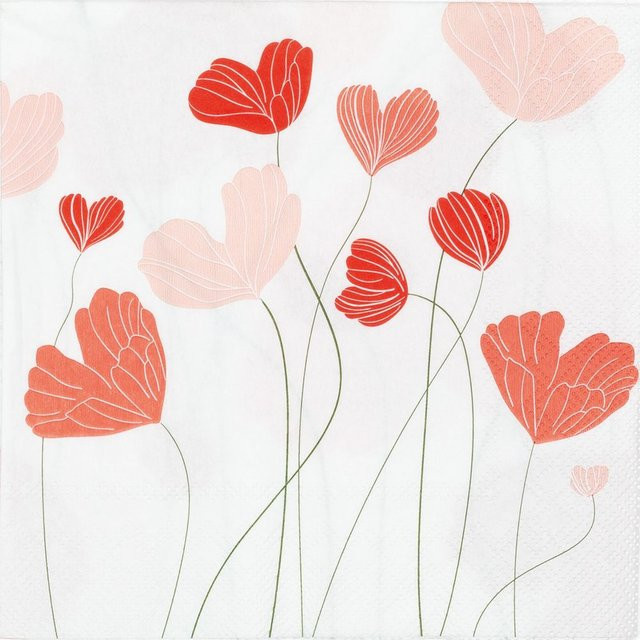 Räder Servietten HERZBLÜTEN in Multicolour mit floralem Design aus Papier - Bild 1