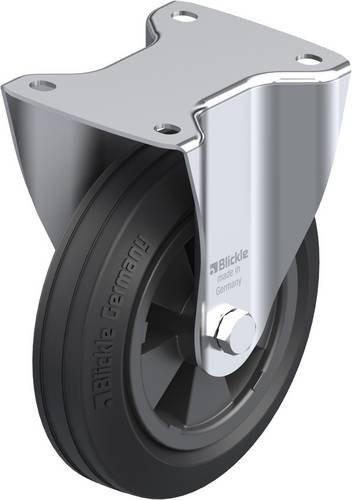 Blickle B-VPP 180R Bockrolle in Schwarz-Grau aus Stahl mit 180 mm Rad-Durchmesser und 170 kg Tragfähigkeit - Bild 1