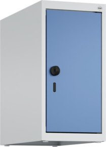 C+P Aufsatzschrank 7035/5023 aus Stahl mit Sicherheits-Drehriegel und 1 Abteil, Farbe: Lichtgrau/Fernblau, B/T/H: 50 x 25 x 50 cm - Bild 1