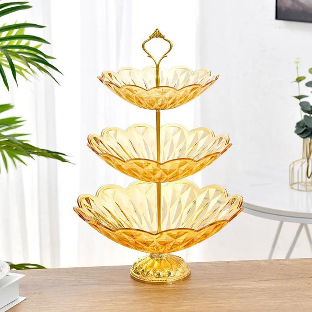 WTEMPO Mehrschichtiges Obst- und Snack-Regal für Wohnzimmer und Couchtisch, B/T/H: 42 x 30 x 30 cm - Bild 1
