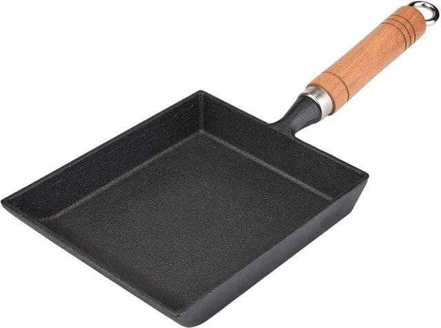 FEB.WIND Quadratische Omelett-Bratpfanne aus Gusseisen in Schwarz mit Antihaftbeschichtung - Bild 1