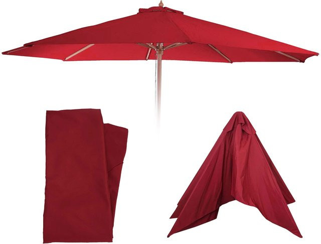 MCW Ersatzbezug für Sonnenschirm Lissabon aus Polyester, Durchmesser: 350 cm, Farbe: Bordeaux - Bild 2