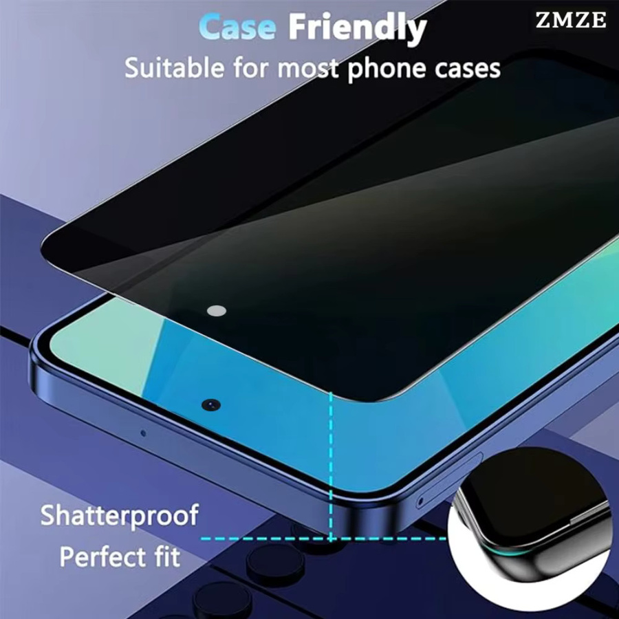 2 Stück Anti-Spy Datenschutz Panzerglas für Huawei Pura 70 80 Mate 20X und P Smart Z Displayschutzfolien transparent - Bild 3