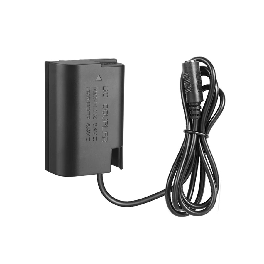 Panasonic Dummy-Akku DMW-BLF19 mit AC-Netzteil DMW-AC10 und DMW-DCC12 für Lumix DC-G9, GH5, GH5s, DMC-GH4, GH4H, GH3, GH3H Kameras in Schwarz - Bild 2