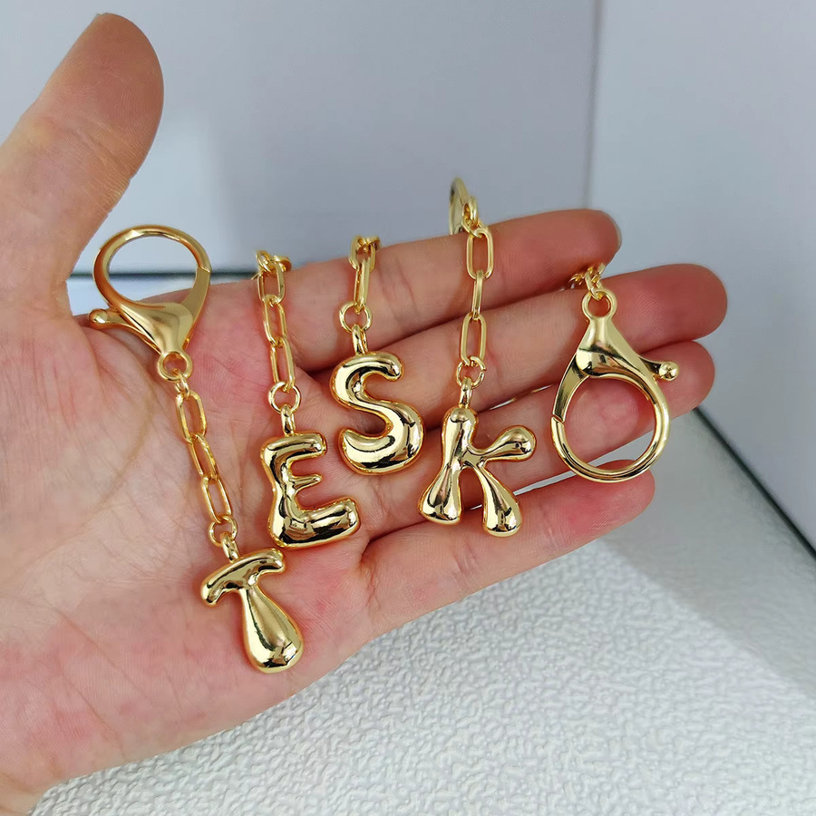 doyours Charm-Schlüsselanhänger, vergoldet, Damen, Buchstaben-Anhänger - Bild 2