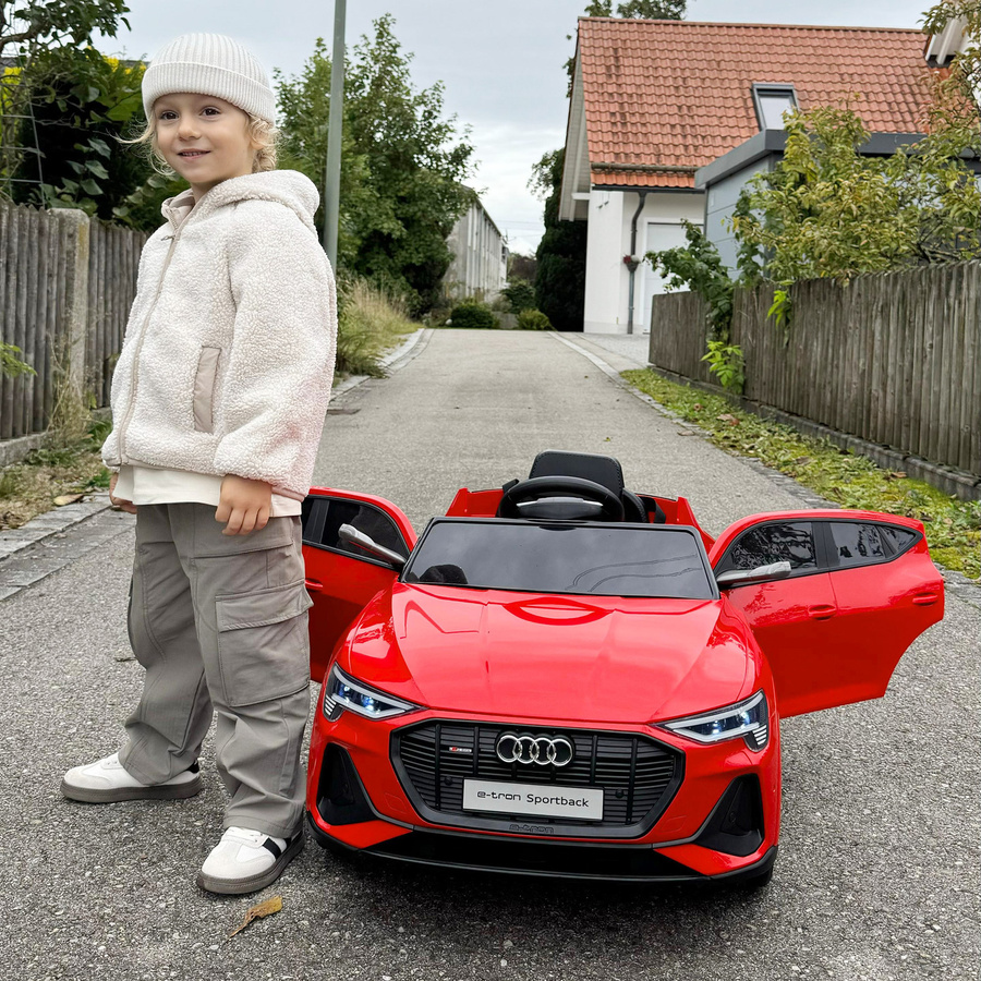 HOMCOM Sportwagen Elektroauto Kinderfahrzeug mit Musik Rot - Bild 2