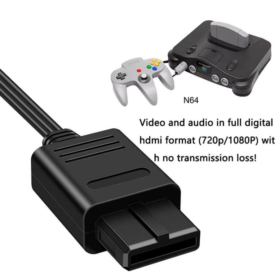 Nintendo 64 zu HDMI Konverter HD Link Kabel in Schwarz für Nintendo 64, Game Cube, SNES und SFC - Bild 2
