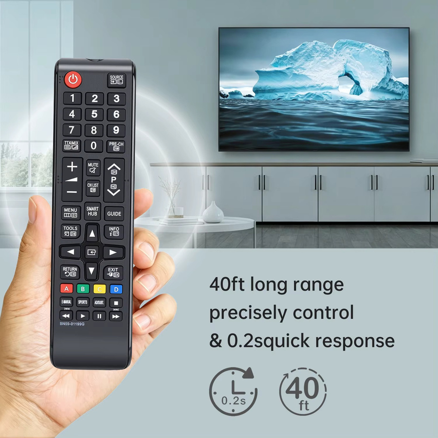 Samsung Fernbedienung BN59-01199G in Schwarz für HDTV UN32J, UN43JU und UN60J, UN60JU Serien - Bild 2
