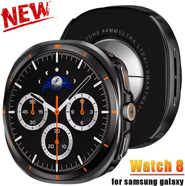 FancyWrist Schutzhülle für Samsung Galaxy Watch 8, Schwarz Orange, Unisex - Bild 1