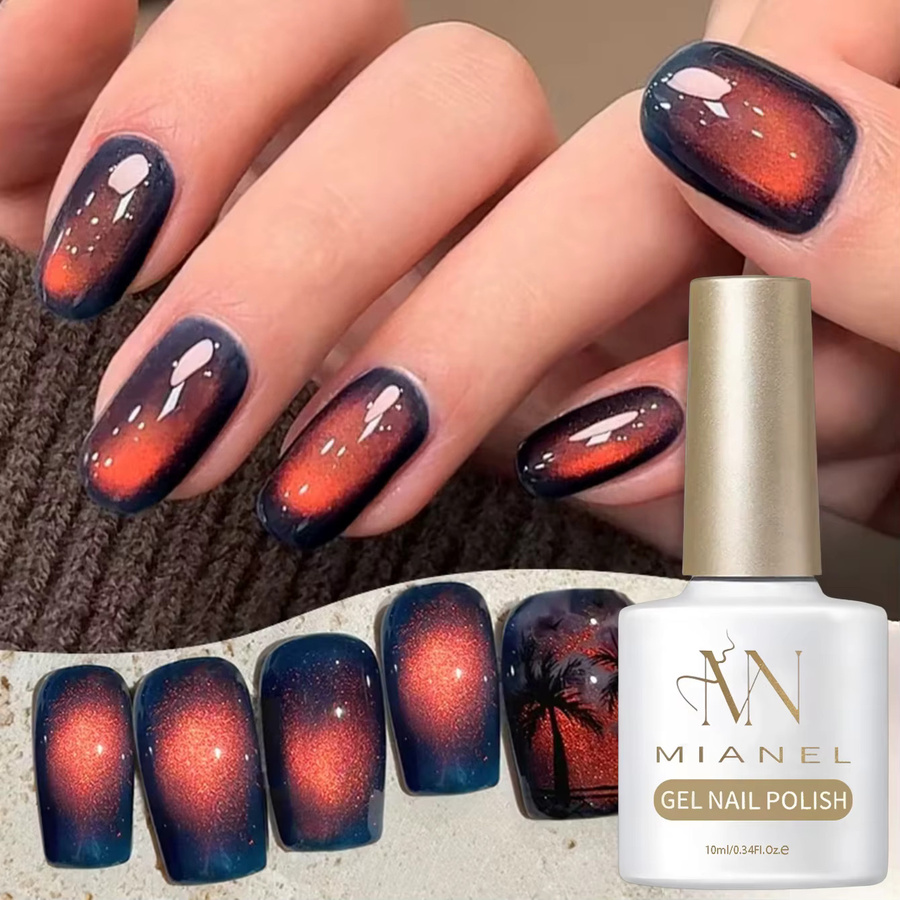 MIANEL Gel-Nagellack Sonnenuntergang Gold, Satin, 10 ml - Bild 5