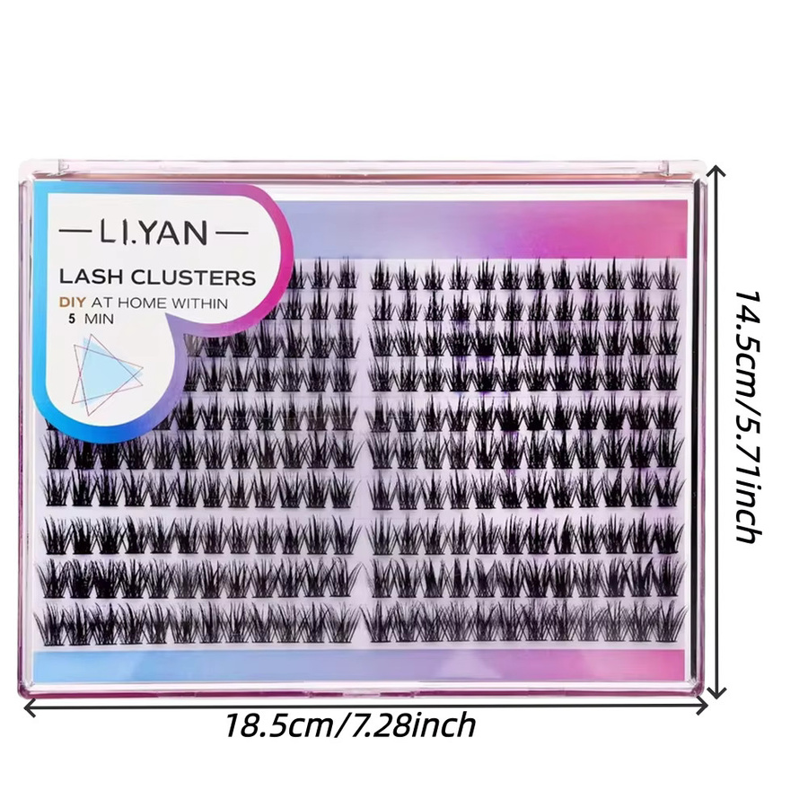 LIMEIKAI DIY Wimpernverlängerungsset, 240 Wimpernbüschel, 10-16mm, Unisex - Bild 2