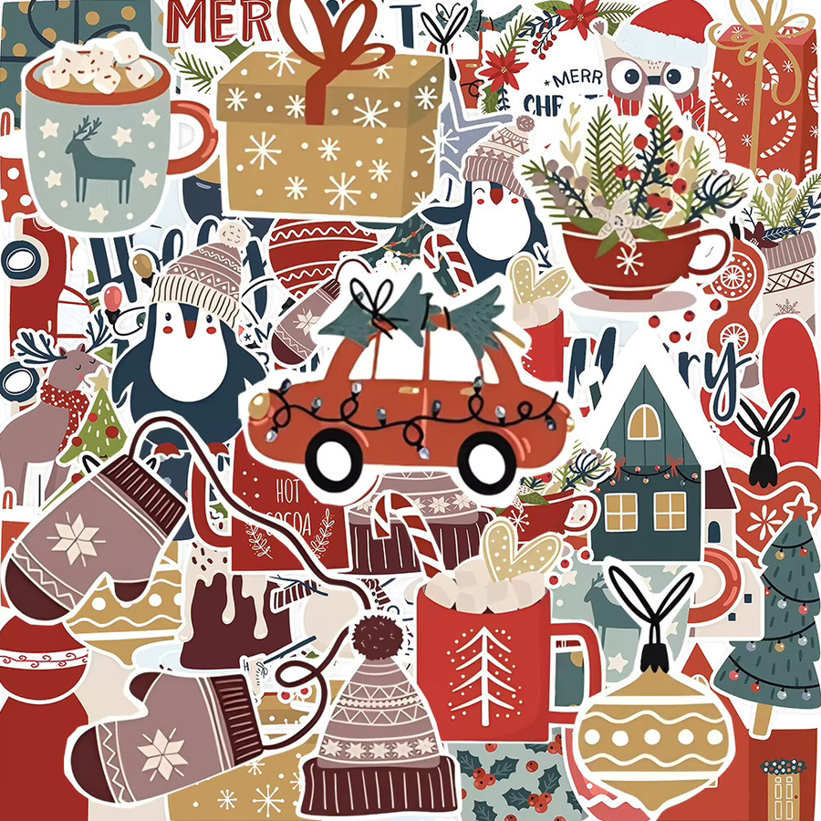 Charile Retro Weihnachten Aufkleber, Cartoon Graffiti Aufkleber, 10-teiliges Set - Bild 2