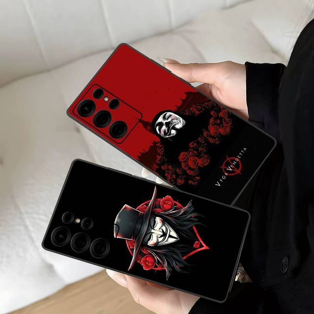 Handyhülle V für Vendetta Design für Samsung Galaxy S24 FE S25 Ultra S20 Lite S21 S22 S23 S24 5G Multicolor - Bild 1