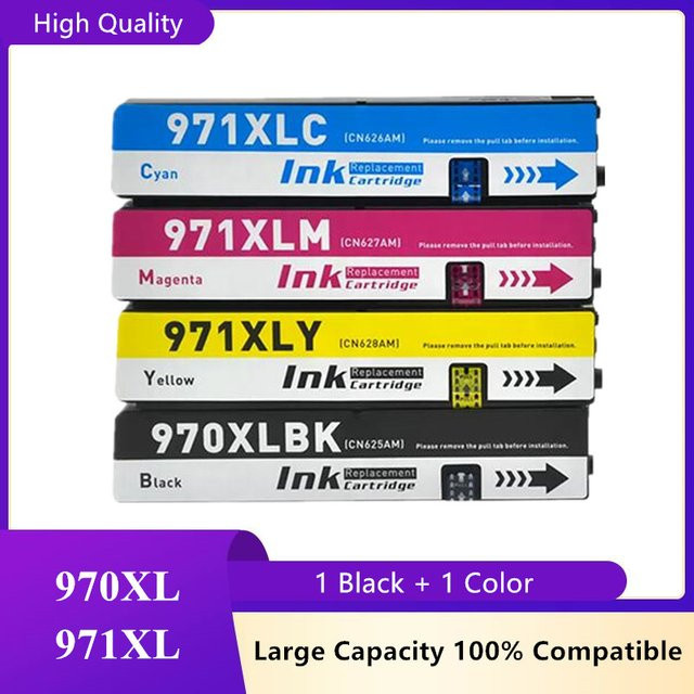 MUFENG Tintenpatrone Multicolor kompatibel mit HP 970XL und 971XL für HP Officejet Pro X476dw X451dw X576dw X551dw - Bild 1