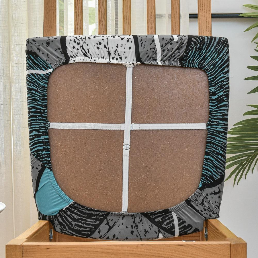 Waschbarer Sitzkissenbezug mit Grafik-Aufdruck für Esszimmerstühle, elastischer Spandex-Stuhlbezug in Multicolour - Bild 3