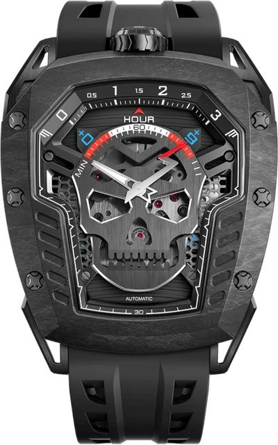 Tsar Bomba Herrenuhr Automatik, Edelstahl, 42 mm, Schwarz, 5 ATM - Bild 1