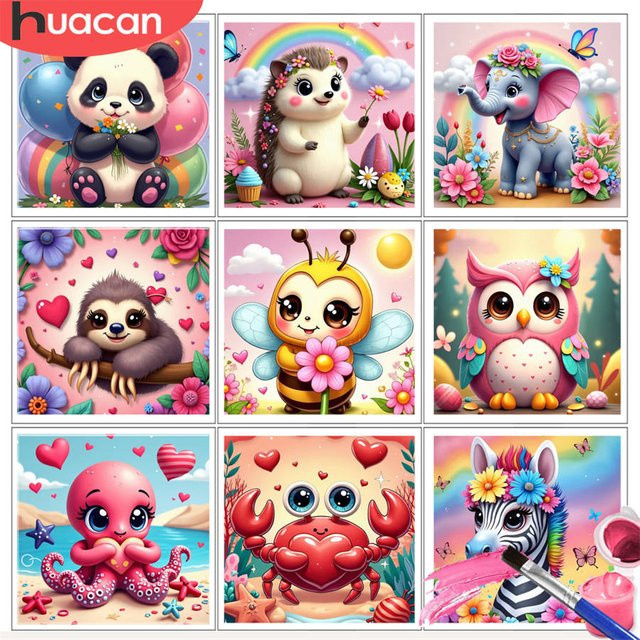 HUACAN Malen nach Zahlen, Panda, Kits, DIY, Ölzeichnung, Tiere - Bild 1