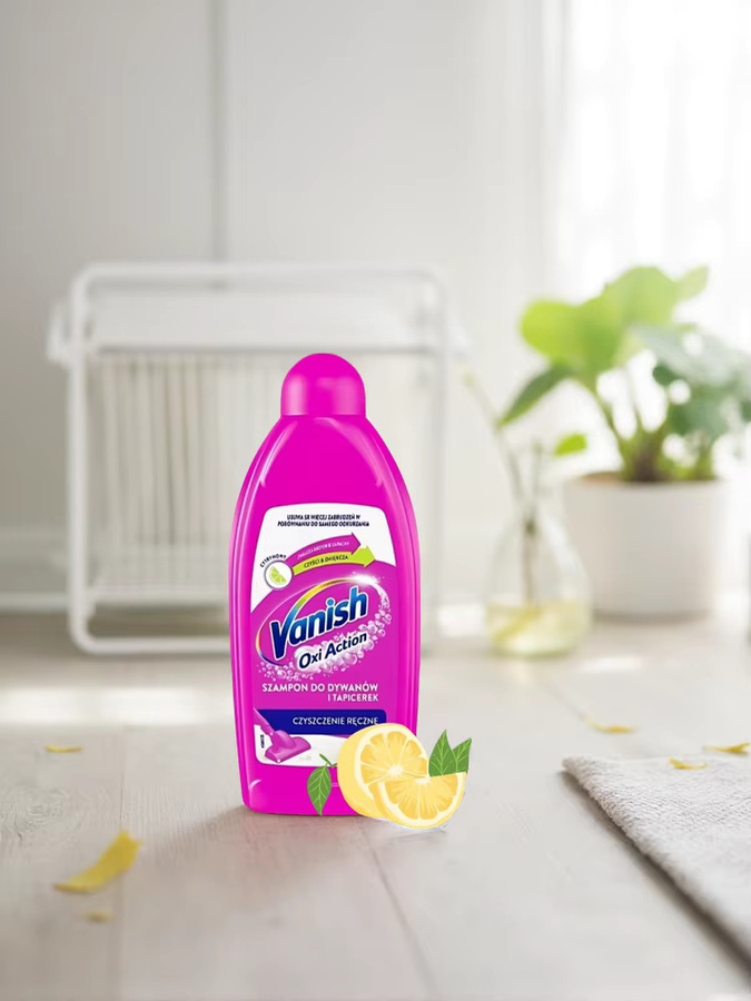 Vanish Shampoo zur Reinigung von Teppichen und Polstern mit Zitronenduft, Pink, 500 ml - Bild 3