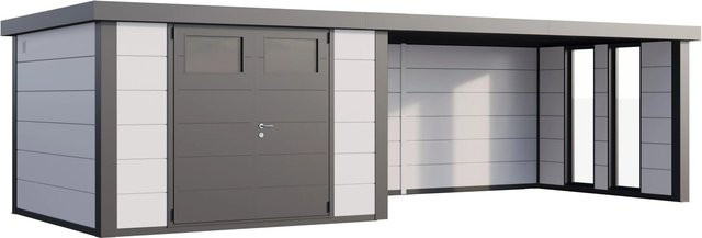 Telluria Gerätehaus Classico mit Lounge XL Rechts und Fenster in Weiß, B/H/T: 812 x 219 x 318 cm - Bild 1