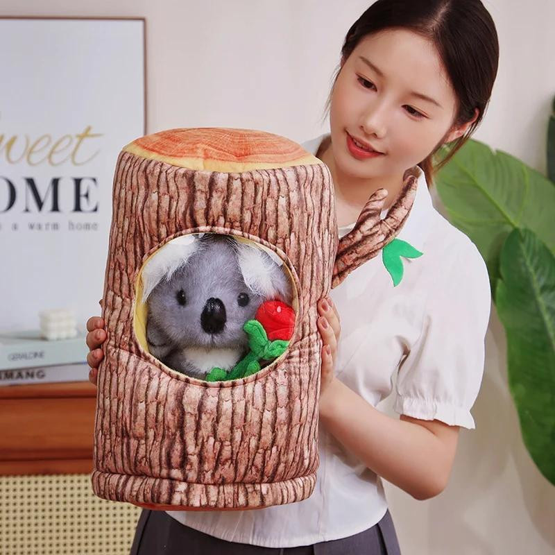 Rose Koala mit Baum Rucksack Plüschtier Stofftier - Bild 2