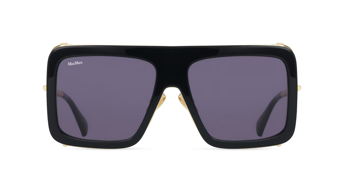 Max Mara MM0119 JEAN Sonnenbrille Pilot, Vollrand, Acetat, schwarz, Damen - Bild 1
