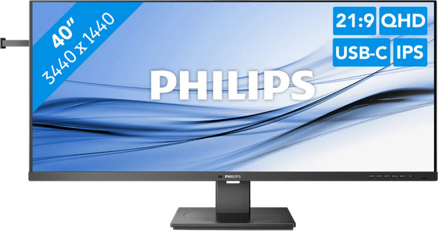 Philips 40B1U5600/00 LED-Monitor in Schwarz mit QHD-Auflösung, IPS-Panel und USB-C sowie HDMI Anschlüssen - Bild 1