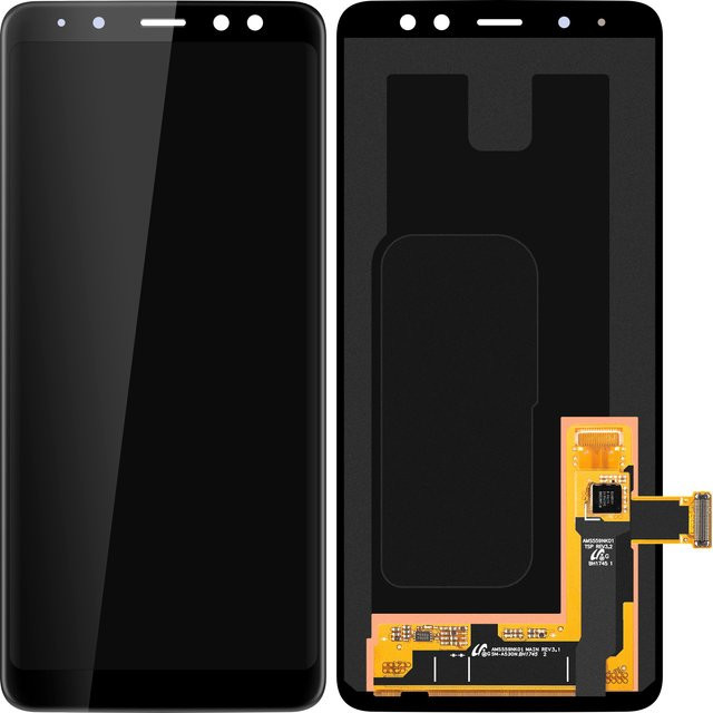 Samsung Galaxy A8 (2018) A530 Display mit Touchscreen in Schwarz, Service Pack GH97-21406A - Bild 1