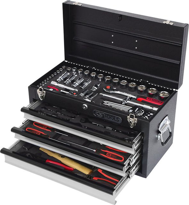 KS Tools CHROMEplus Universal-Werkzeug-Satz 99-teilig aus Chrome-Vanadium in Schwarz - Bild 2