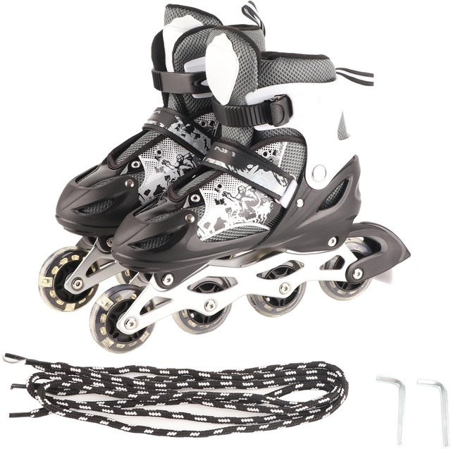aimo Inline Kinder Rollschuhe, 1 Paar, schwarz, blinkend - Bild 1