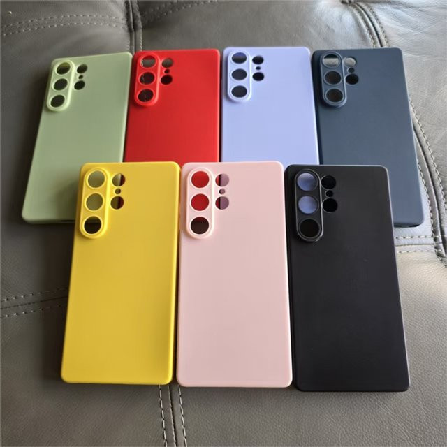Stoßfeste Flüssigsilikonhülle für Samsung Galaxy S26 Ultra S25 S24 S23 S22 Plus S21 FE in Rot - Bild 1