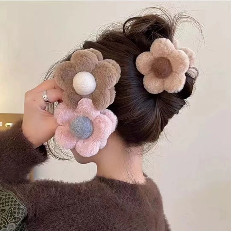 Haarspange Plüschblumen, Damen - Bild 2