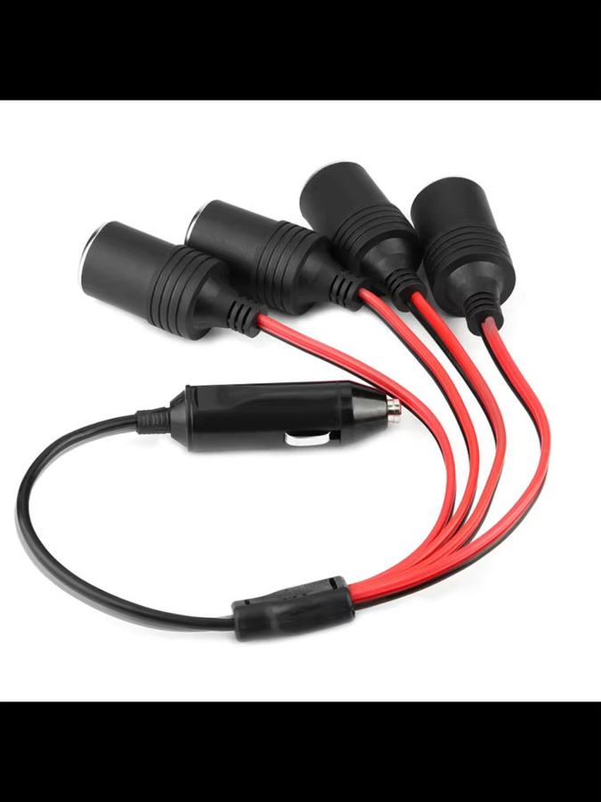 YOUTHINK 4-Wege-Autoladegerät Zigarettenanzünder-Splitter Adapter in Schwarz - Bild 1