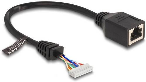 Delock RJ45 Patchkabel CAT 5e Ethernet LAN Schwarz, Länge: 0,23 m - Bild 1