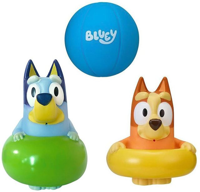 Bluey und Bingo Figuren 3-teiliges Set Spritzspielzeug für Kinder 3-6 Jahre - Bild 1