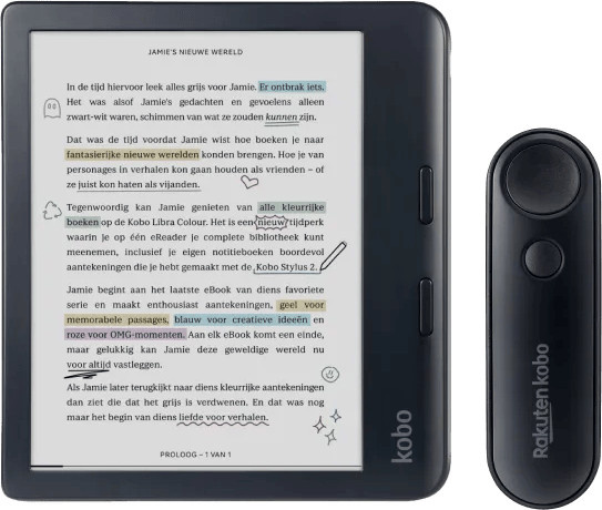 Kobo Libra Colour E-Ink E-Reader in Schwarz mit Remote - Bild 1
