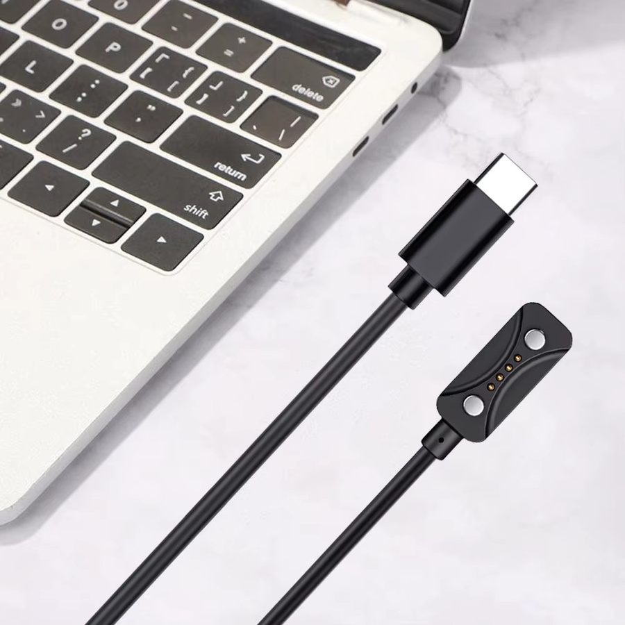 ALLOET USB-C Ladekabel Schwarz, 1m Tragbarer Stromadapter für Polar Vantage M3, Polar Vantage V3, Polar Pacer und Polar Pacer Pro - Bild 4
