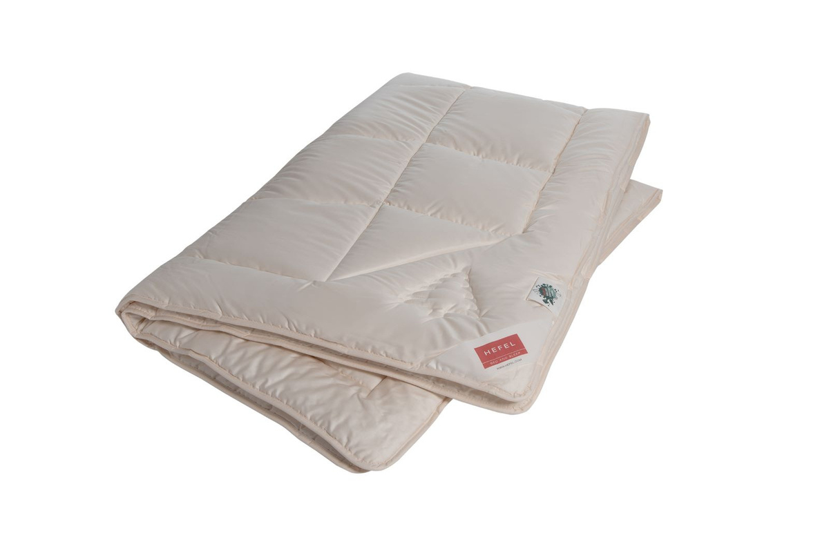 Hefel Bio-Zirbe Ganzjahresdecke aus Bio-Schafwolle in Beige, B/T/H: 155 x 220 cm - Bild 1