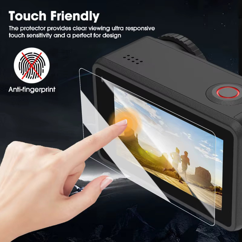 DJI Osmo Action 6 Schutzfolien-Set aus gehärtetem Glas für HD-Display und Objektiv, transparent - Bild 5