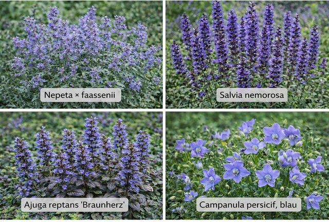 12er Set Pflanztöpfe in Blau und Violett mit ca. 9 cm Durchmesser - Bild 1