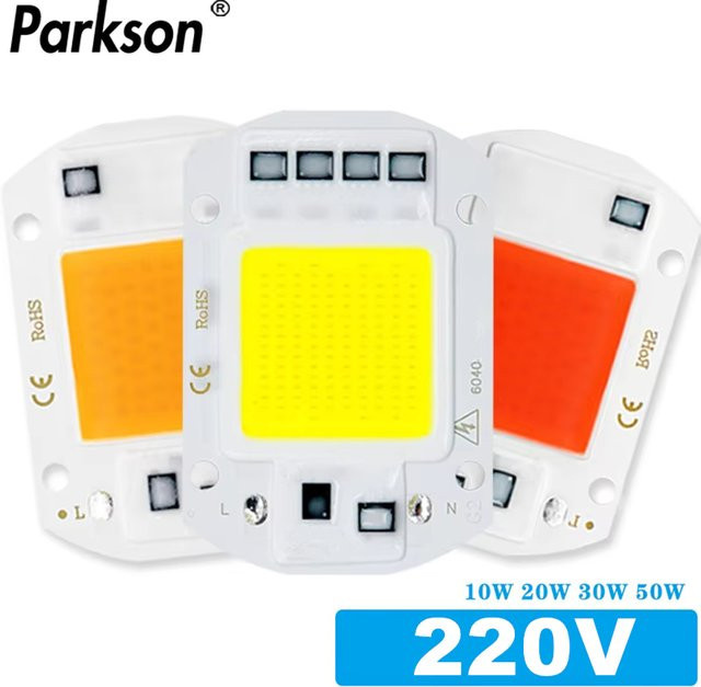 2 Stück PARKSON LED COB Chips mit Smart IC für Flutlicht und Pflanzenlampen, Warmweiß, 220V, ohne Treiber erforderlich - Bild 1
