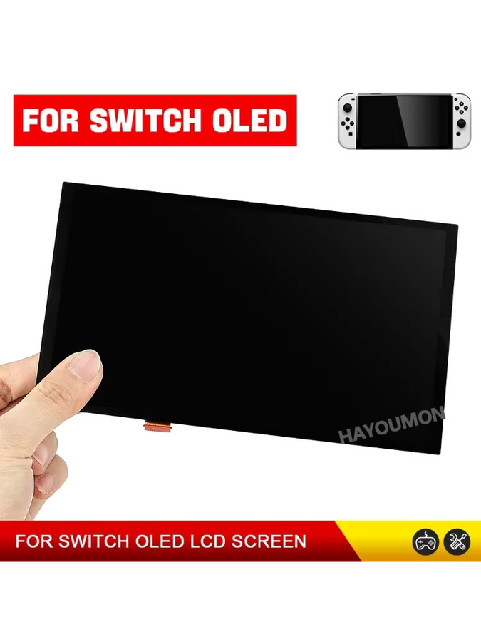 Nintendo Switch OLED Ersatz-LCD-Bildschirm Baugruppe mit Digitizer in Schwarz - Bild 5