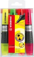 STABILO Textmarker LUMINATOR 4er Pack Multicolor mit Keilspitze - Bild 1