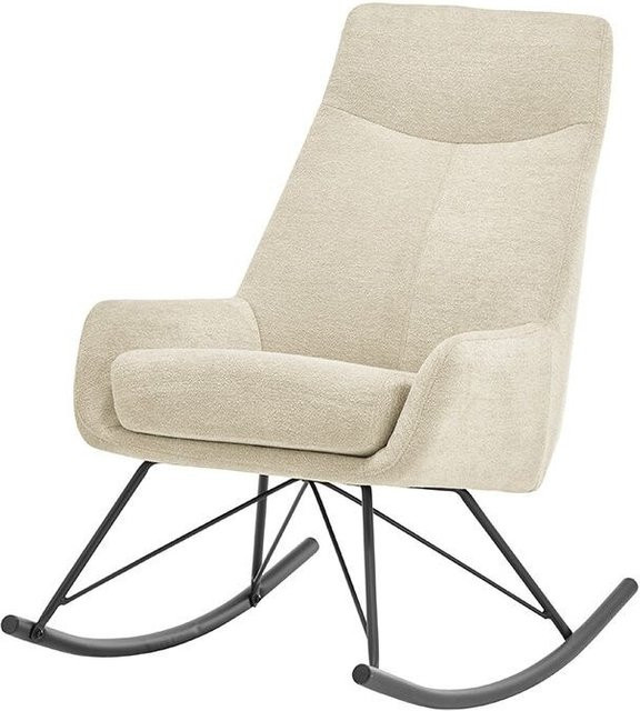 iNNoSeat by MCA ORIENT Schaukelstuhl mit Metallrahmen und Strukturgewebe in Creme/Beige - Bild 1