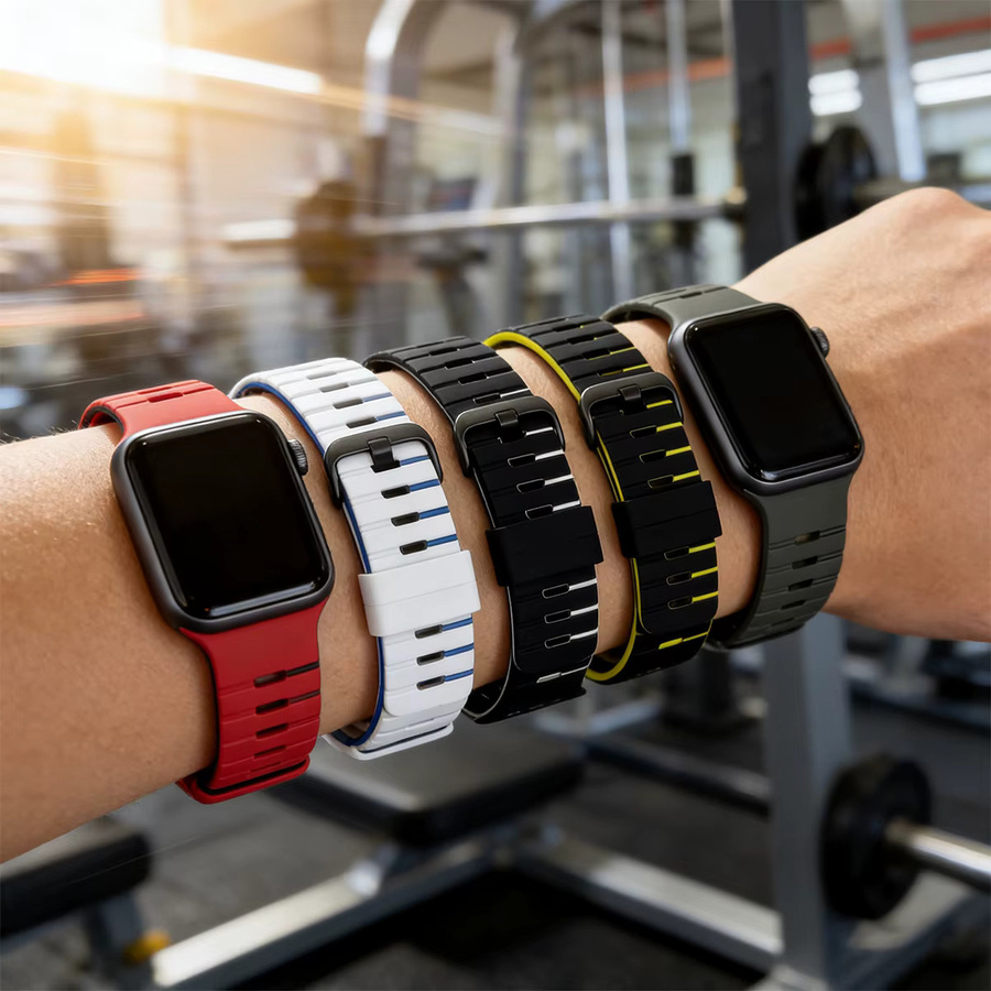 FancyWrist Uhrenarmband Silikon, Bicolor, Sportarmband für Apple Watch - Bild 5