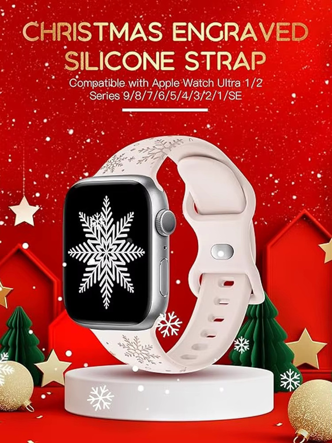 Uhrenarmband Silikon, Weiß, Unisex - Bild 2