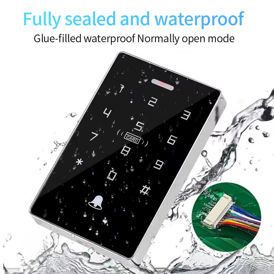 LUCKING DOOR Outdoor RFID Zugangskontrolle Tastatur IP67 wasserdicht in Schwarz (125kHz & 13,56 MHz) - Bild 2
