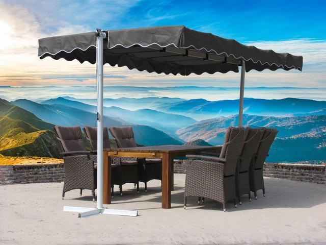 Grasekamp Ziehharmonika-Markise aus Aluminium und Polyester in Grau, B/H: 225 x 220 cm - Bild 1