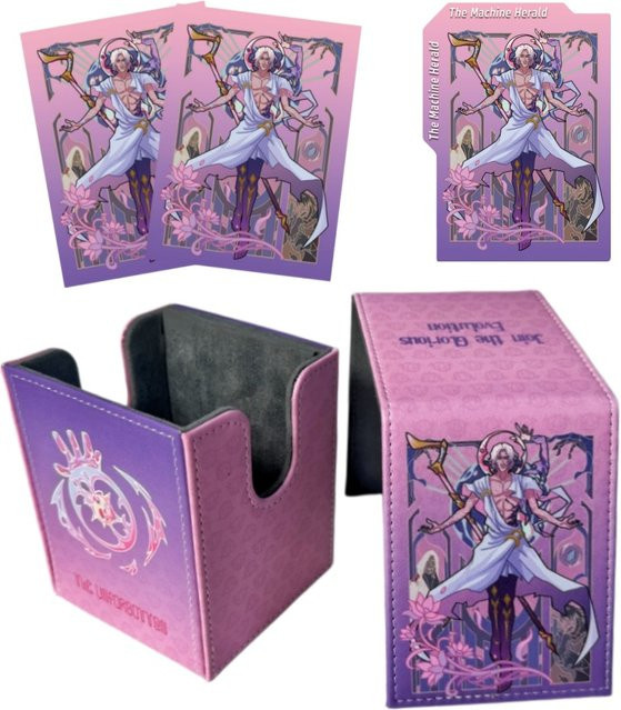 Bandai Riftbounds Viktor DIY Leder-Kartenbox, Spielkarten-Aufbewahrungsbox, Lila - Bild 1
