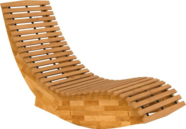 Outsunny Sonnenliege aus Akazienholz in Braun, klappbare ergonomische Gartenliege mit S-Form und Latten-Design, B/T/H: 60 x 156 x 77 cm - Bild 1
